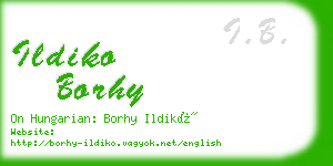 ildiko borhy business card